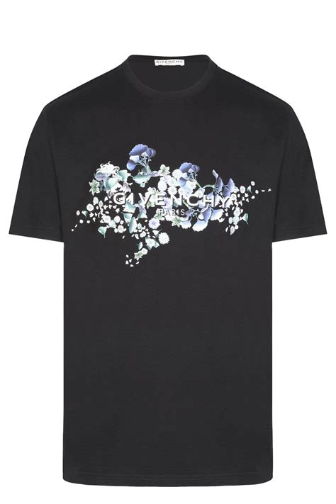 givenchy tshirt with flowers|givenchy t shirt men sale.